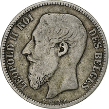 Belgium, Leopold II, 2 Francs, 2 Frank, 1867, Silver, VF(30-35), KM:30.1