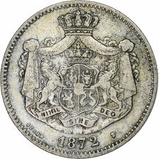 Romania, Carol I, 2 Lei, 1972, Silver, VF(30-35), KM:8