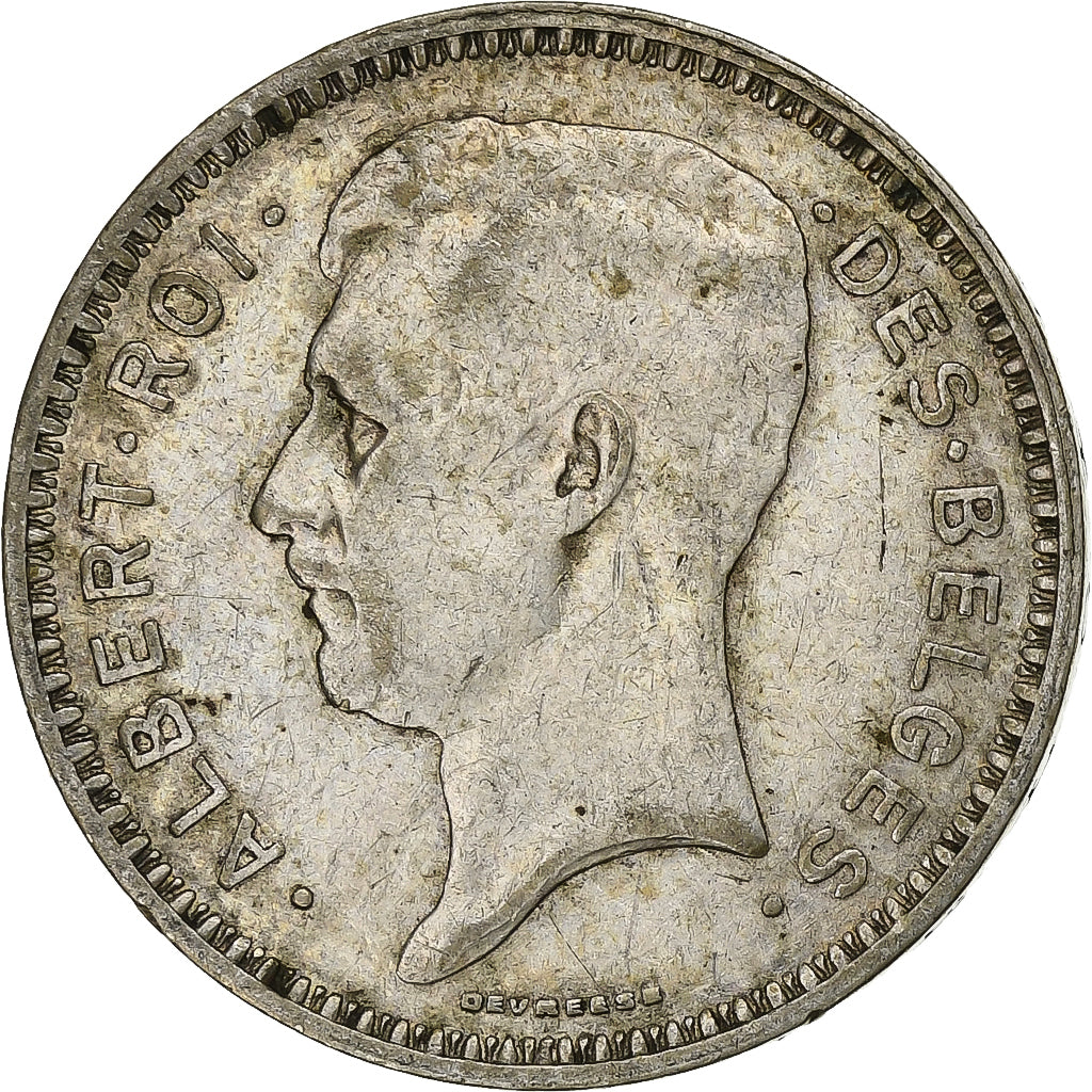 Belgium, 20 Francs, 1934, Brussels, Silver, VF(30-35)
