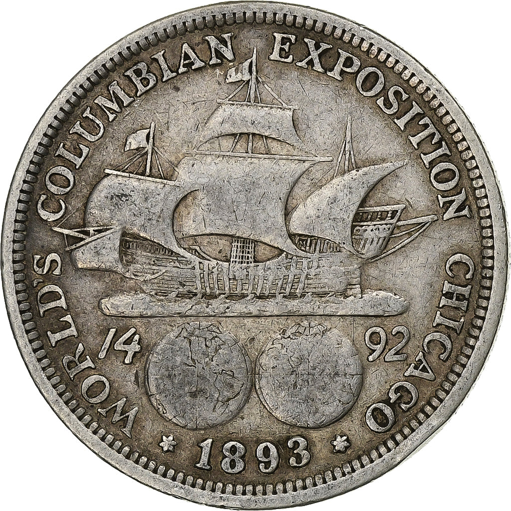 USA, Half Dollar, 1893, U.S. Mint, Colombia Exposition, Srebro, EF(40-45)