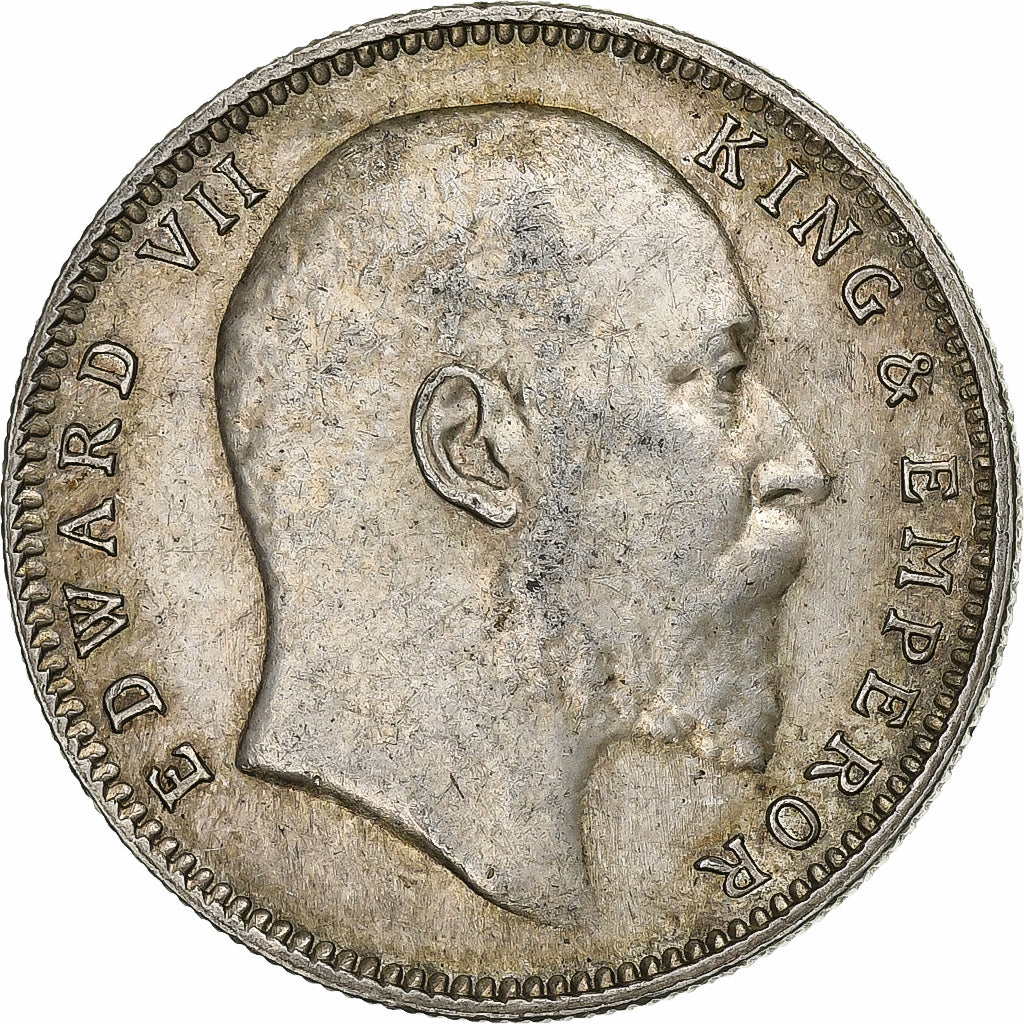 Coin, INDIA-BRITISH, Edward VII, Rupee, 1906, EF(40-45), Silver, KM:508