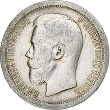 Russia, Nicholas II, 50 Kopeks, 1899, St. Petersburg, Silver, EF(40-45), KM:58.2
