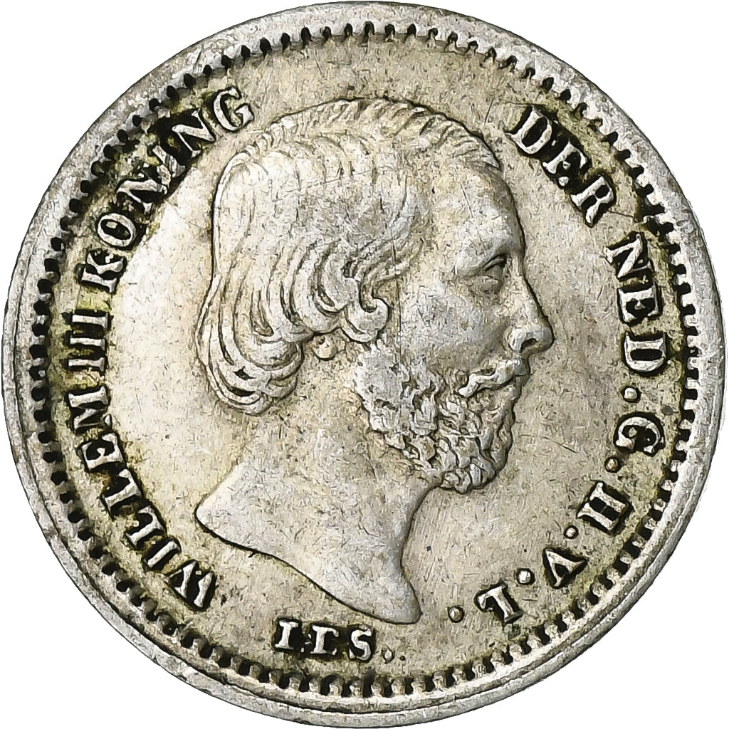 Coin, Netherlands, William III, 5 Cents, 1876, AU(50-53), Silver, KM:91