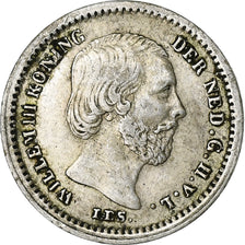 Coin, Netherlands, William III, 5 Cents, 1876, AU(50-53), Silver, KM:91