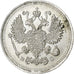 Moneda, Rusia, Nicholas II, 10 Kopeks, 1915, Saint-Petersburg, EBC, Plata