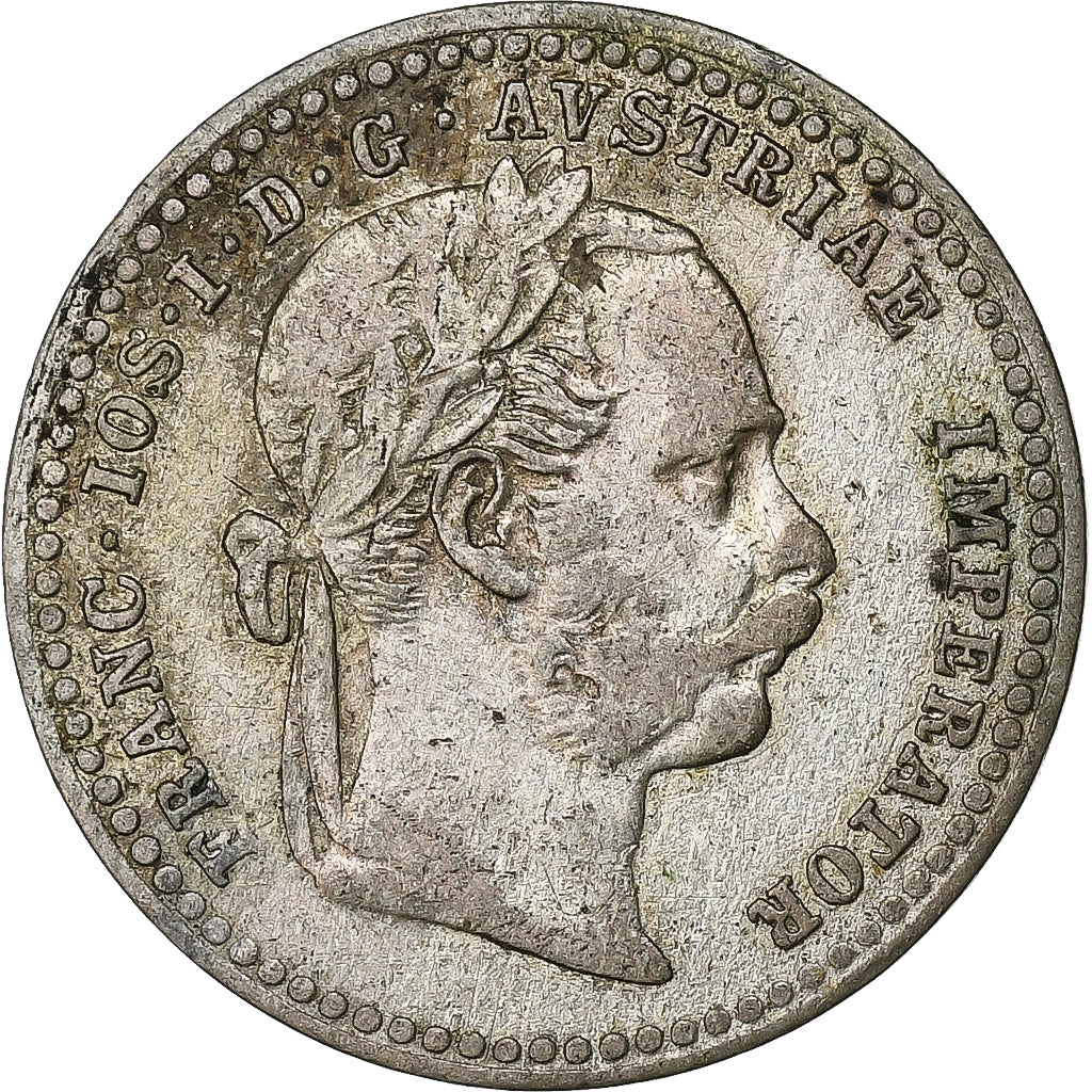 AUSTRIA, 10 Kreuzer, 1869, Vienne, KM #2206, EF(40-45), Silver, 1.50