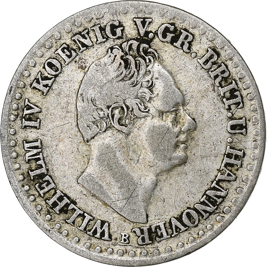 GERMAN STATES, 1/12 Thaler, 3 Mariengroschen, 1835, Hannover, KM #159,...