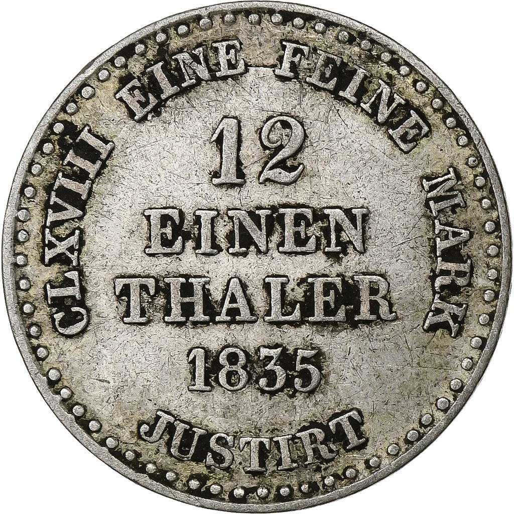 GERMAN STATES, 1/12 Thaler, 3 Mariengroschen, 1835, Hannover, KM #159,...