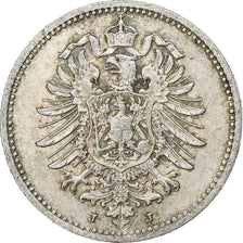 GERMANY - EMPIRE, Wilhelm I, 20 Pfennig, 1875, Hamburg, Silver, AU(50-53), KM:5