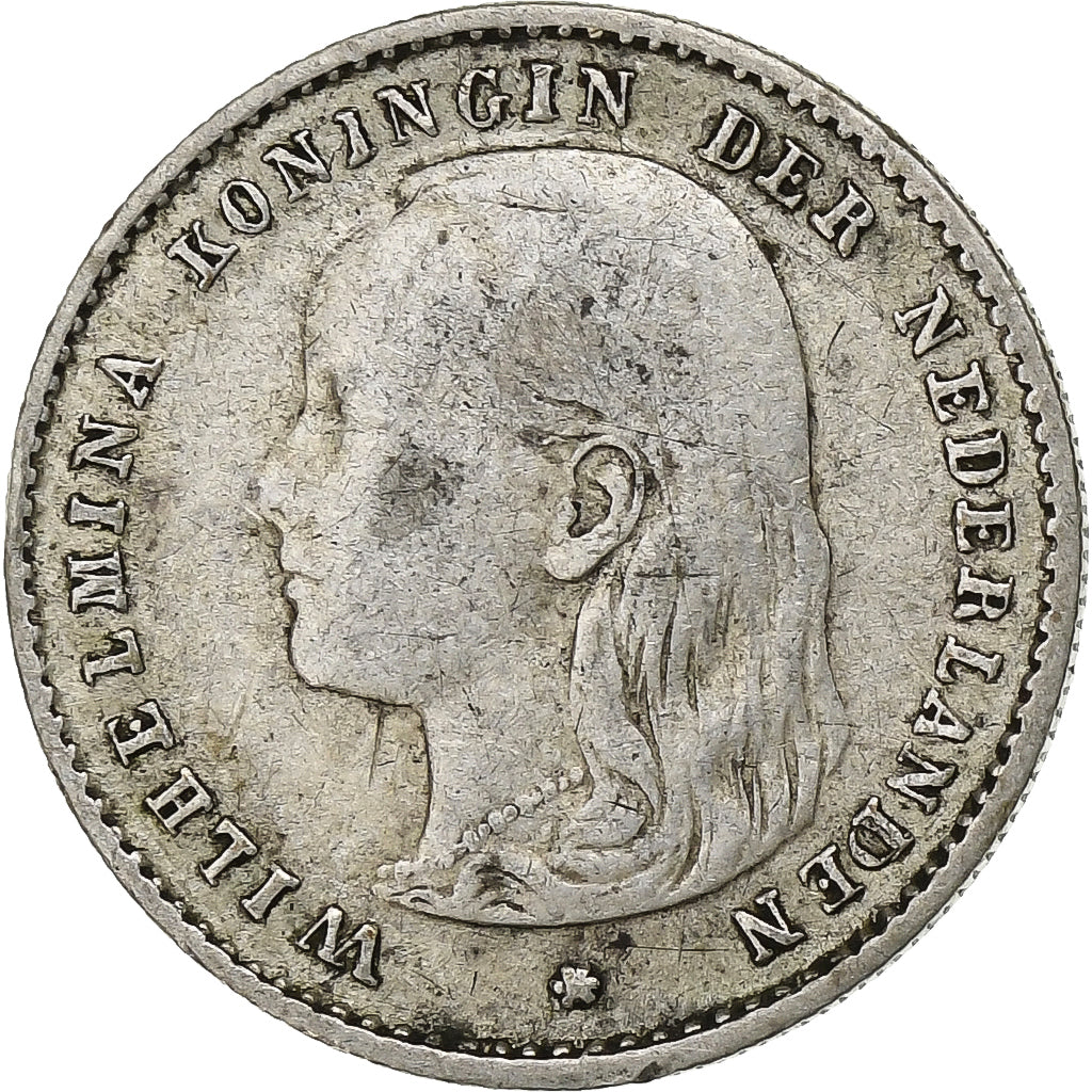 Holandia, Wilhelmina I, 10 Cents, 1897, Monnaie Royale des Pays Bas, Srebro
