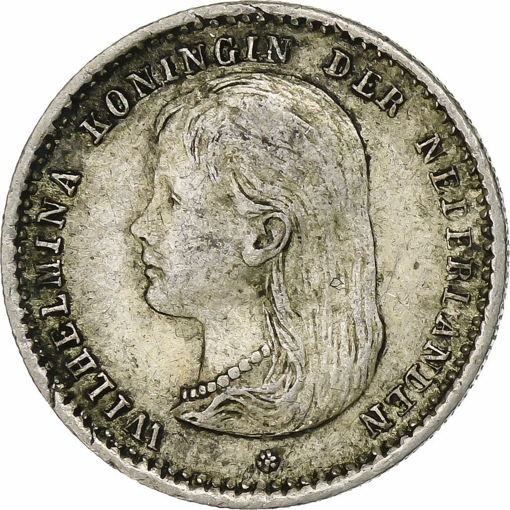 Nederland, Wilhelmina I, 10 Cents, 1892, Zilver, ZF+, KM:116