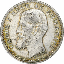 Coin, Romania, Carol I, 50 Bani, 1900, AU(50-53), Silver, KM:23
