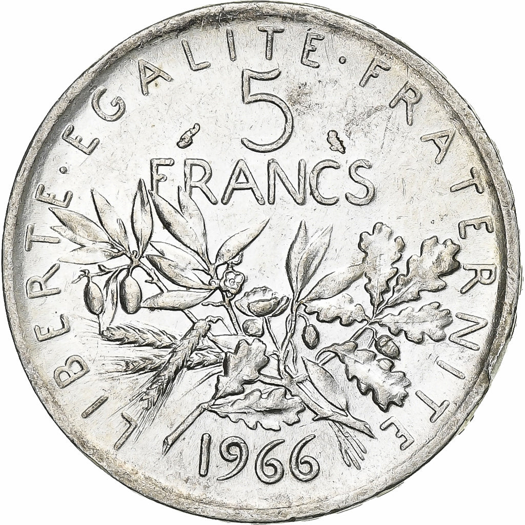 Coin, France, Semeuse, 5 Francs, 1966, Paris, MS(63), Silver, KM:926