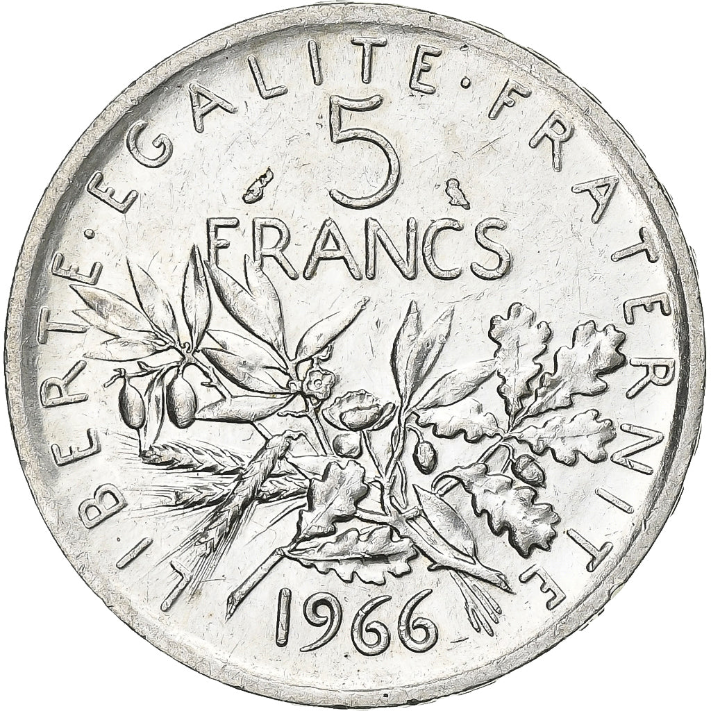 Coin, France, Semeuse, 5 Francs, 1966, Paris, MS(63), Silver, KM:926