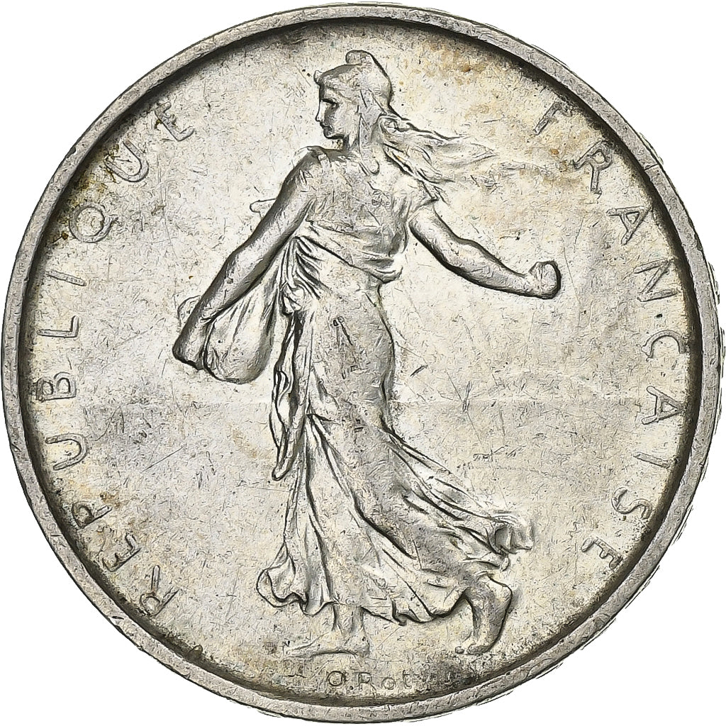 France, Semeuse, 5 Francs, 1966, Paris, AU(50-53), Silver, KM:926, Gadoury:770