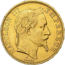 France, Napoleon III, 50 Francs, 1867, Paris,EF(40-45),Gold,KM 804.1,Gadoury1112