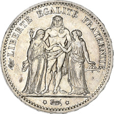 Coin, France, Hercule, 5 Francs, 1876, Paris, AU(50-53), Silver, KM:820.1