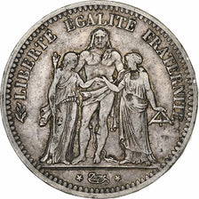France, Hercule, 5 Francs, 1848, Paris, EF(40-45), Silver, KM:756.1, Gadoury:683