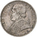 ITALIAN STATES, 5 Lire, 1870, Roma, KM #1385, AU(50-53), Silver, 24.86