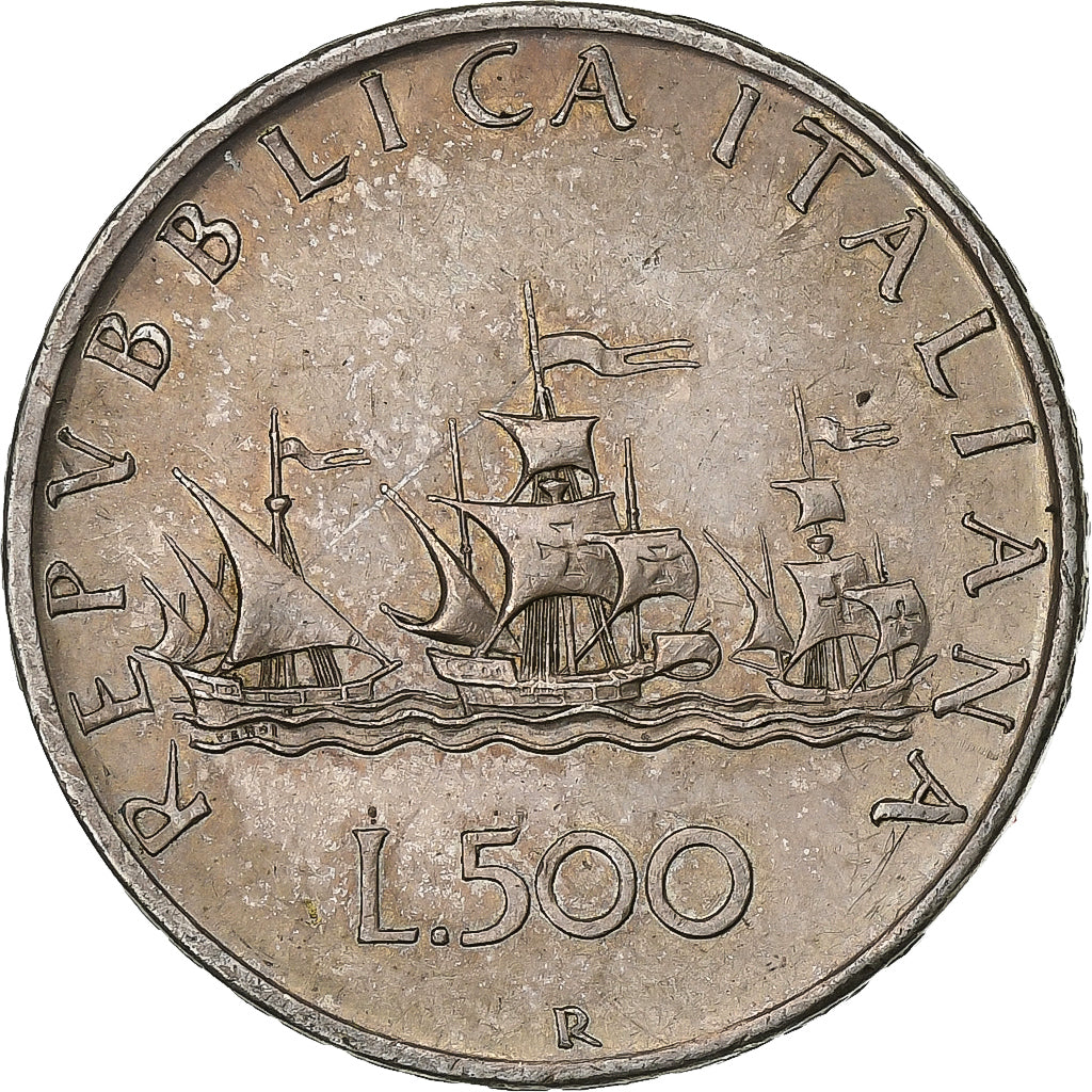 Włochy, 500 Lire, 1958, Rome, AU(55-58), Srebro, KM:98