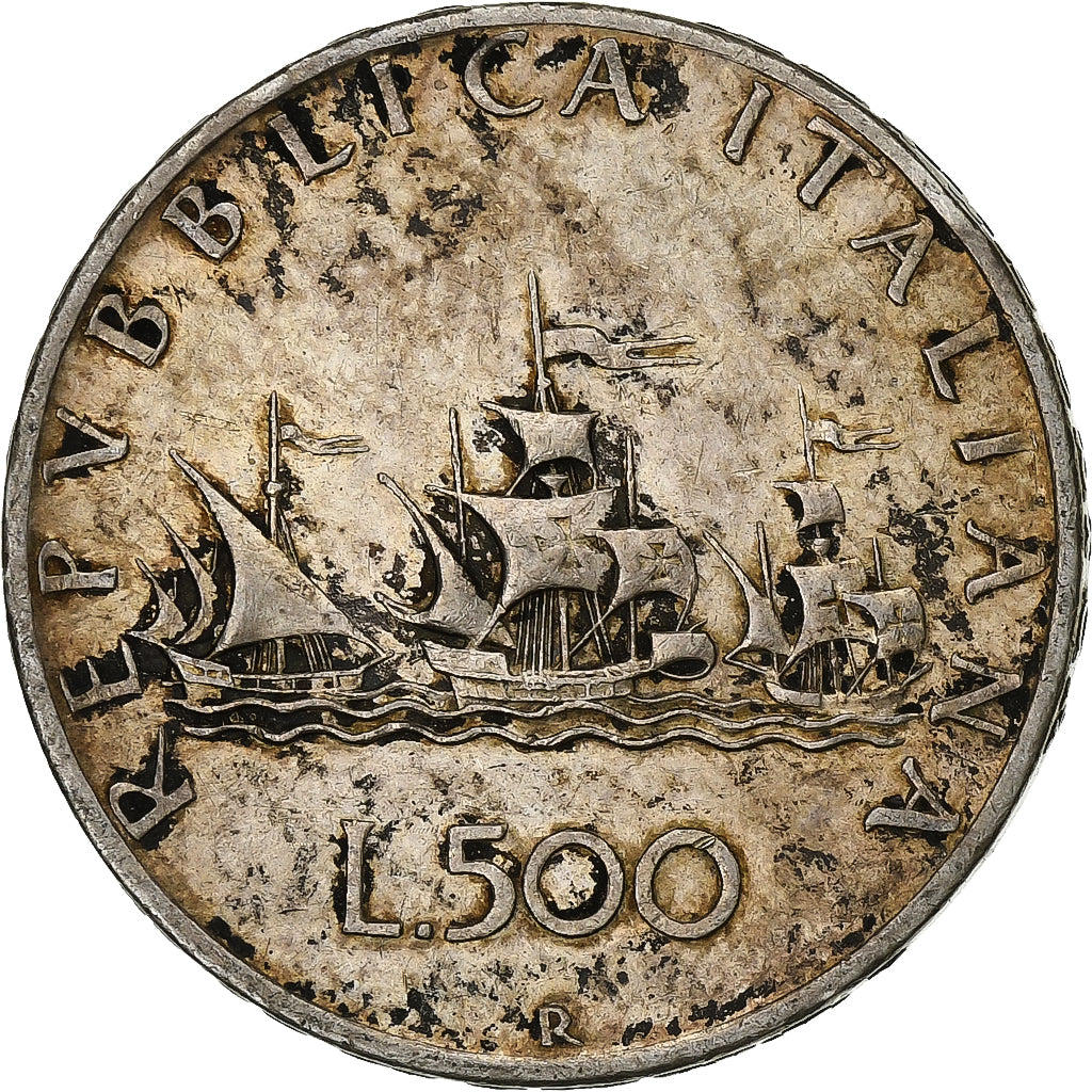 Moeda, Itália, 500 Lire, 1959, Rome, EF(40-45), Prata, KM:98