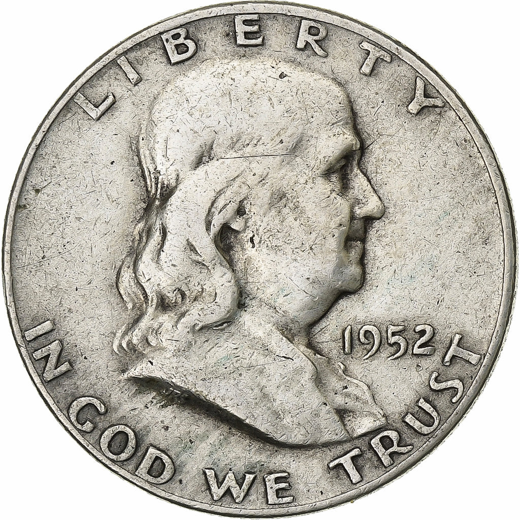 États-Unis, Half Dollar, Franklin Half Dollar, 1952, Denver, Argent, TTB