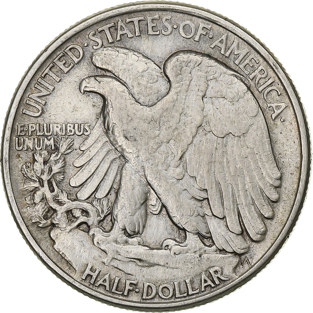 États-Unis, Walking Liberty Half Dollar, 1945, Philadelphie, Argent, TB