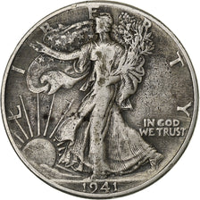 États-Unis, Half Dollar, Walking Liberty Half Dollar, 1941, U.S. Mint, Argent