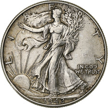 Vereinigte Staaten, Half Dollar, Walking Liberty Half Dollar, 1942, U.S. Mint