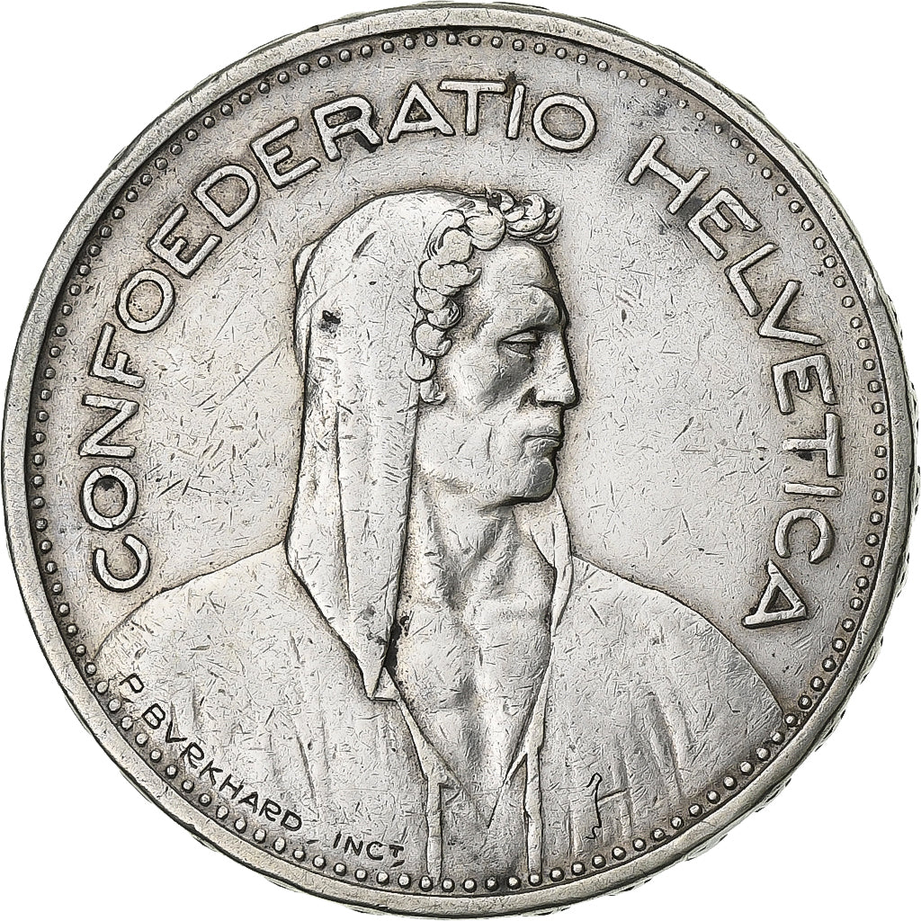 Switzerland, 5 Francs, Herdsman, 1932, Bern, Silver, EF(40-45), KM:40