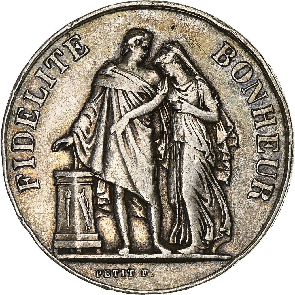 Francia, medalla, Mariage, Fidélité Bonheur, Plata, Petit, MBC+