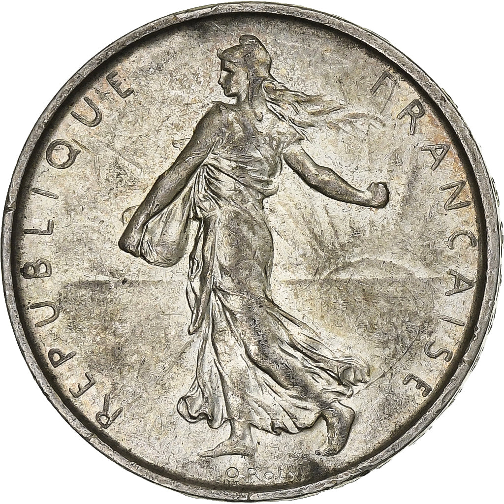 Moeda, França, Semeuse, 5 Francs, 1967, Paris, AU(50-53), Prata, KM:926