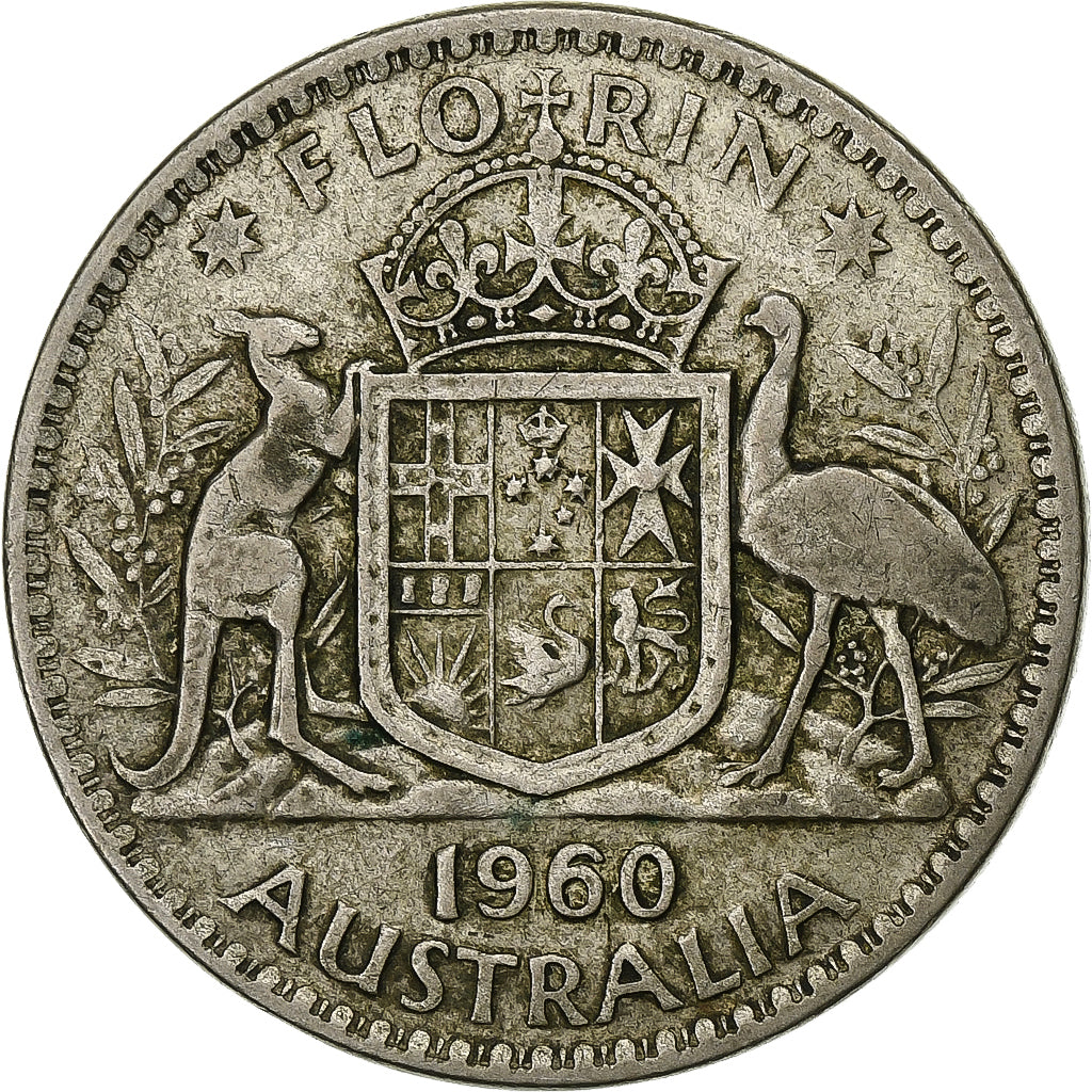 Monnaie, Australie, Elizabeth II, Florin, 1960, Melbourne, TTB, Argent, KM:60