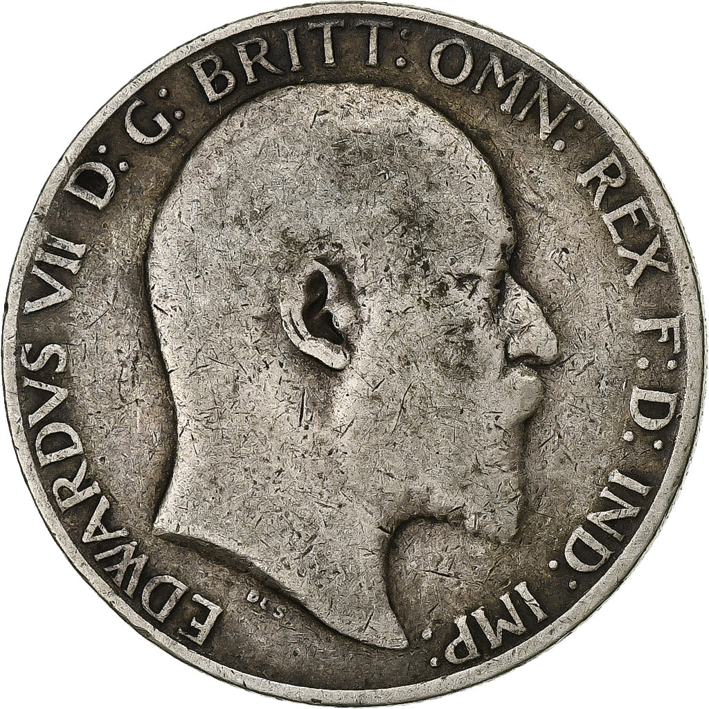 Moeda, Grã-Bretanha, Edward VII, Florin, Two Shillings, Uncertain date