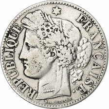 Moneta, Francja, Cérès, 2 Francs, 1871, Paris, VF(20-25), Srebro, KM:817.1