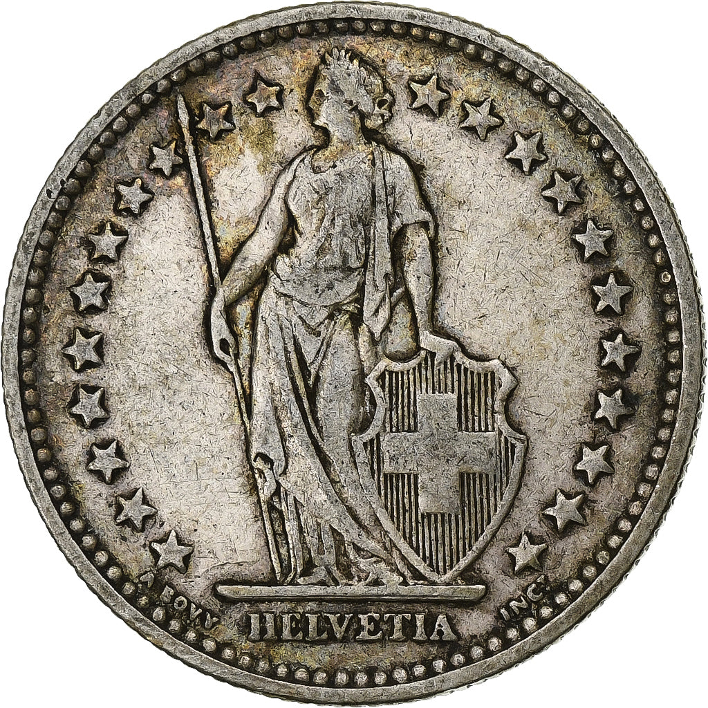Switzerland, 2 Francs, 1905, Bern, EF(40-45), Silver, KM:21