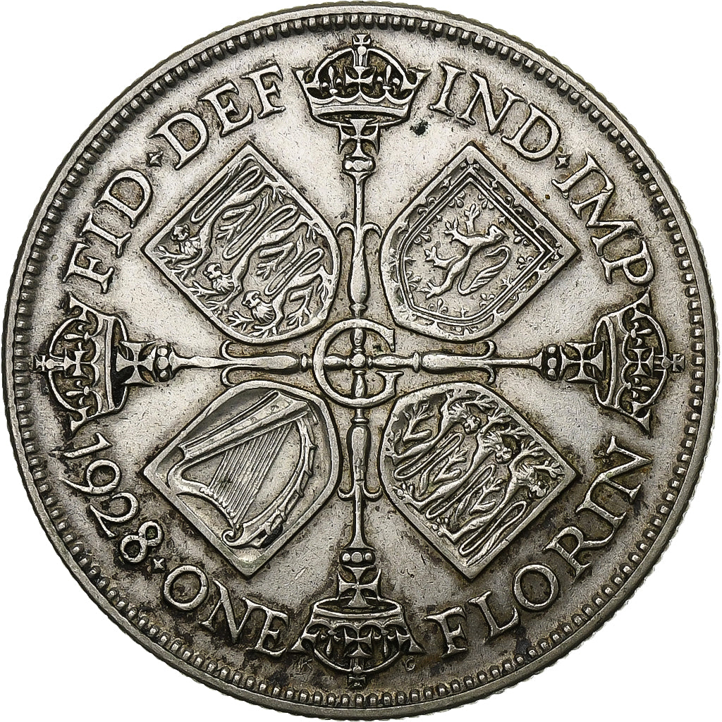 Gran Bretagna, George V, Florin, Two Shillings, 1928, British Royal Mint