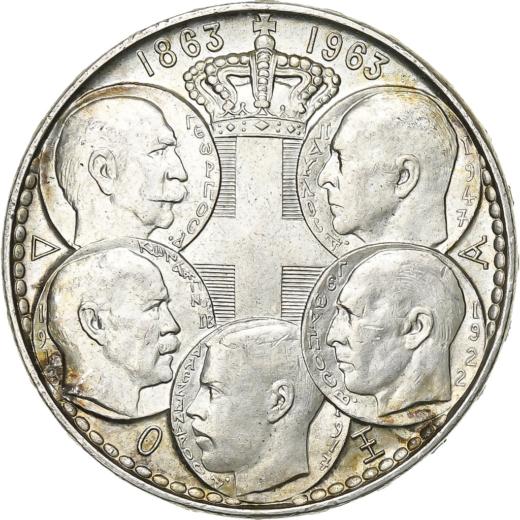 Grèce, Paul I, 30 Drachmai, 1963, Paris, Argent, TTB+