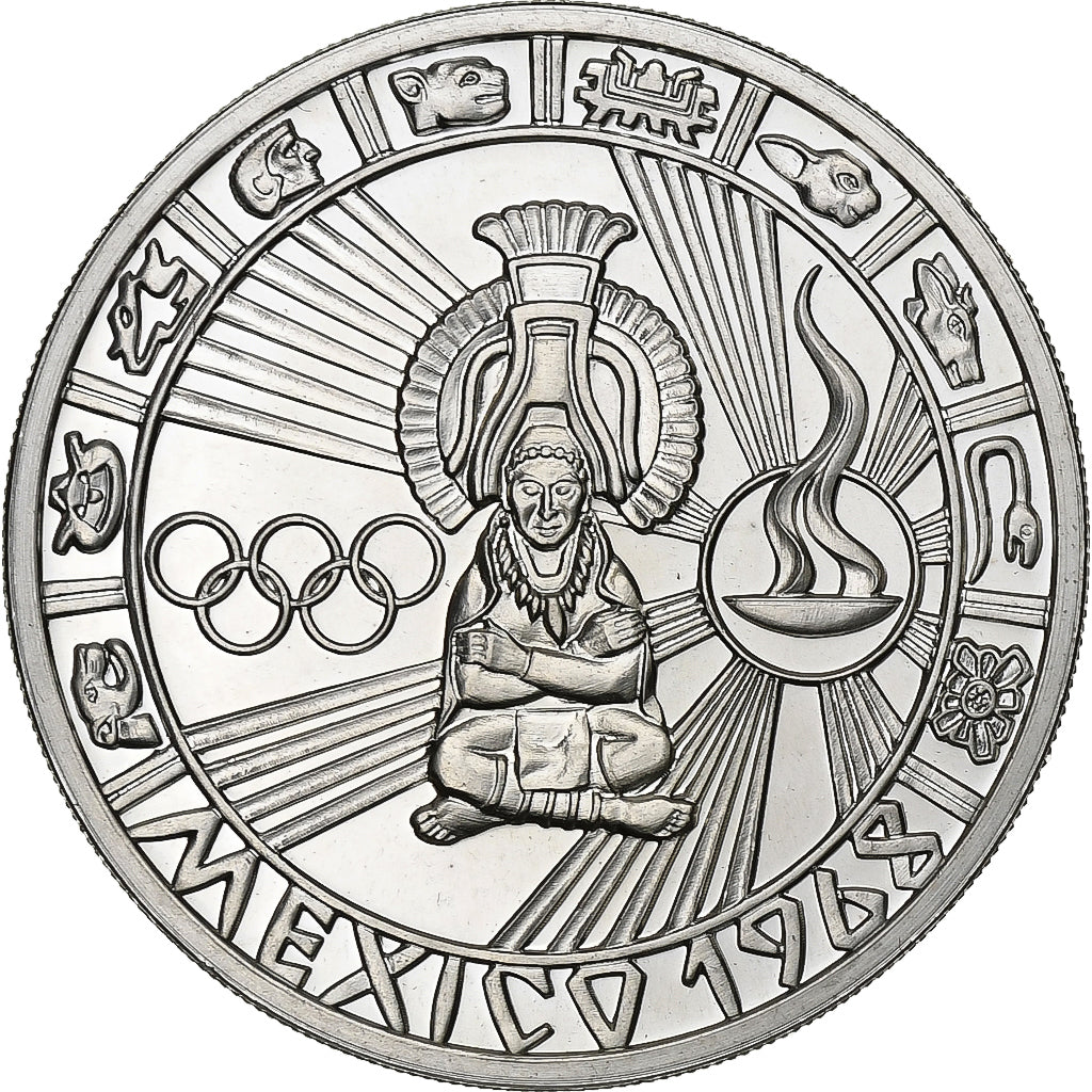 Mexique, Médaille, Jeux Olympiques de México, 1968, Argent, SPL, Monnaie De