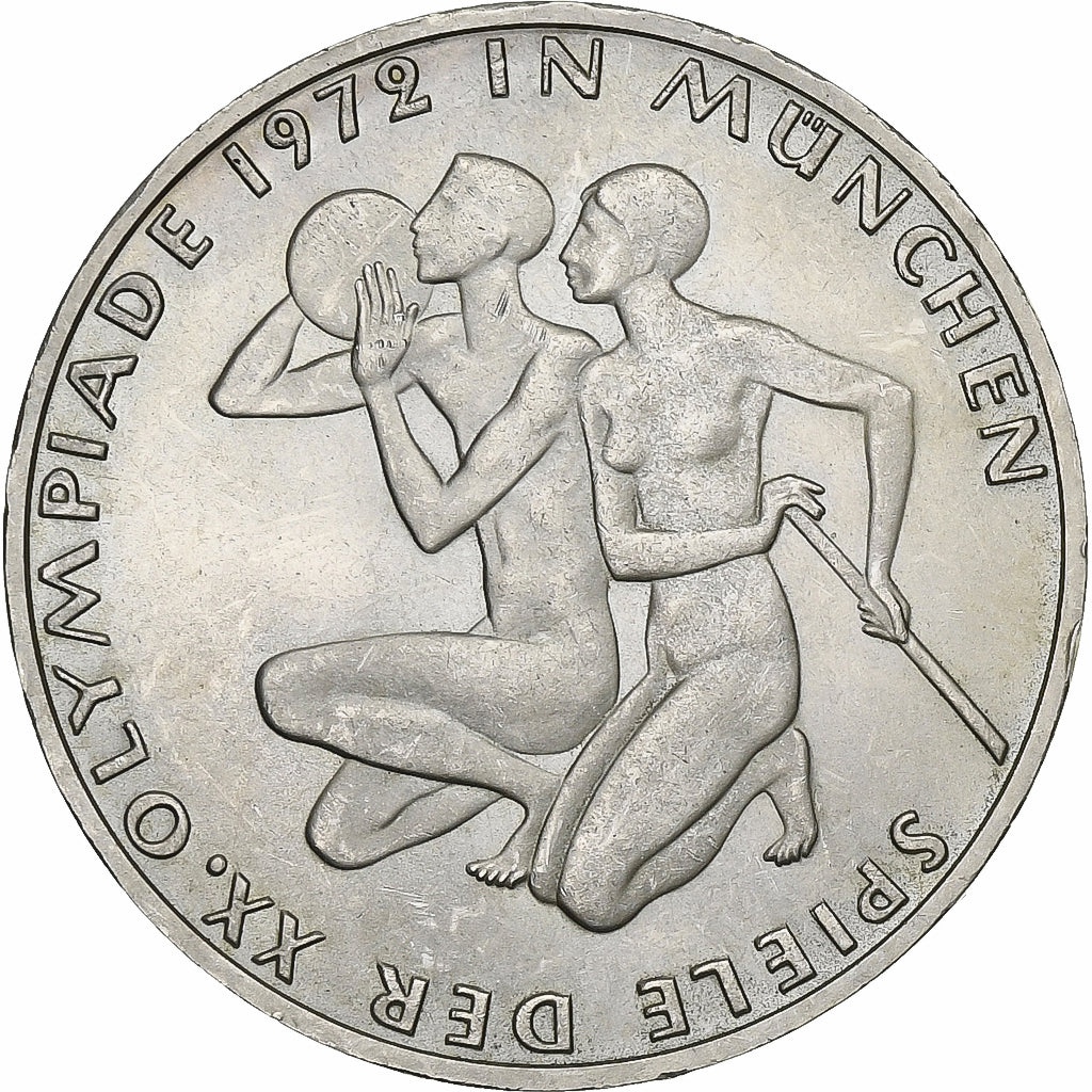 Monnaie, République fédérale allemande, 10 Mark, 1972, Hambourg, SPL, Argent