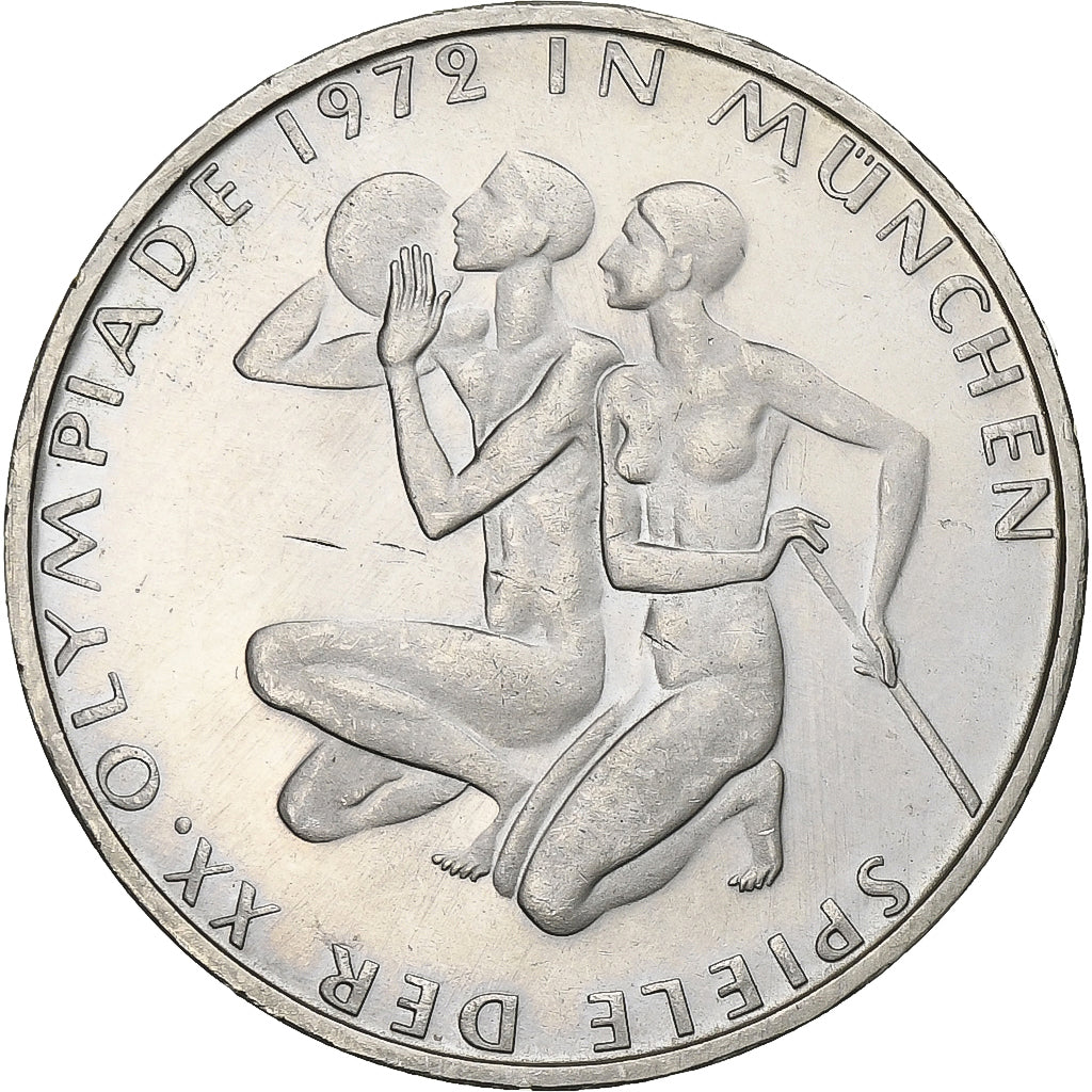 Coin, GERMANY - FEDERAL REPUBLIC, 10 Mark, 1972, Munich, AU(55-58), Silver