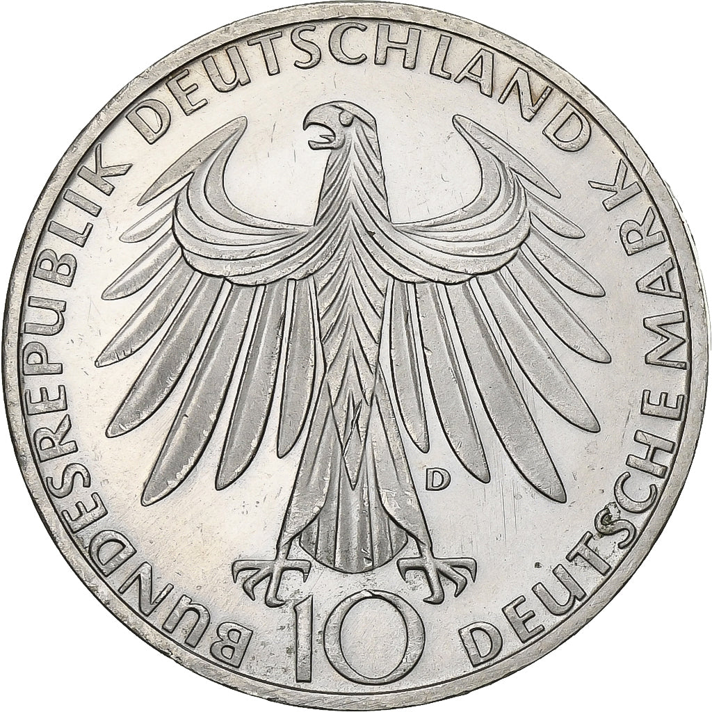 Coin, GERMANY - FEDERAL REPUBLIC, 10 Mark, 1972, Munich, AU(55-58), Silver