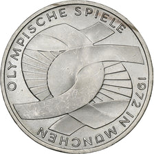 Monnaie, République fédérale allemande, 10 Mark, 1972, Hambourg, SUP, Argent