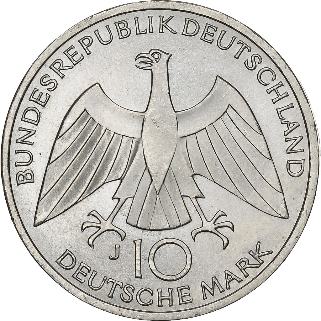 Münze, Bundesrepublik Deutschland, 10 Mark, 1972, Hambourg, VZ, Silber, KM:131