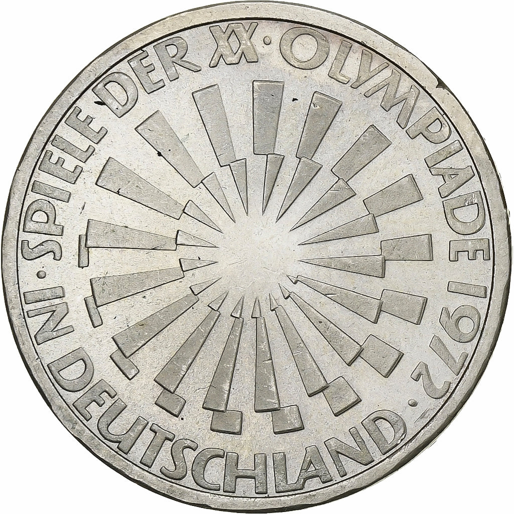 Coin, GERMANY - FEDERAL REPUBLIC, 10 Mark, 1972, Hambourg, MS(60-62), Silver