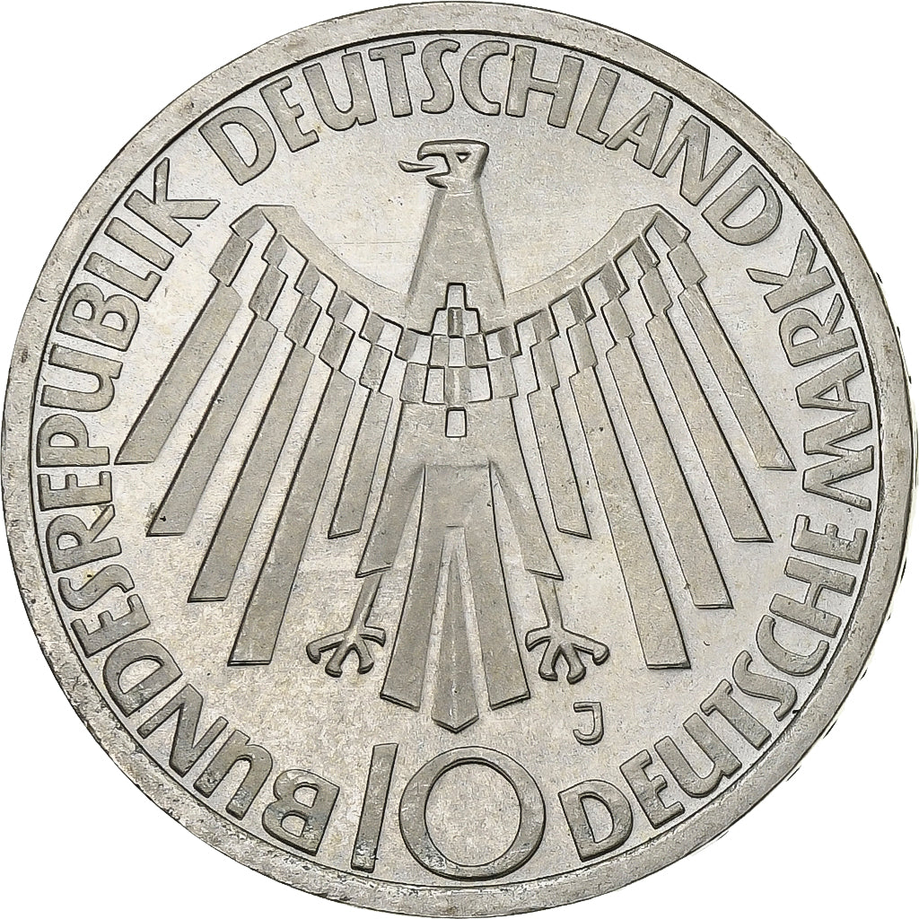 Coin, GERMANY - FEDERAL REPUBLIC, 10 Mark, 1972, Hambourg, MS(60-62), Silver