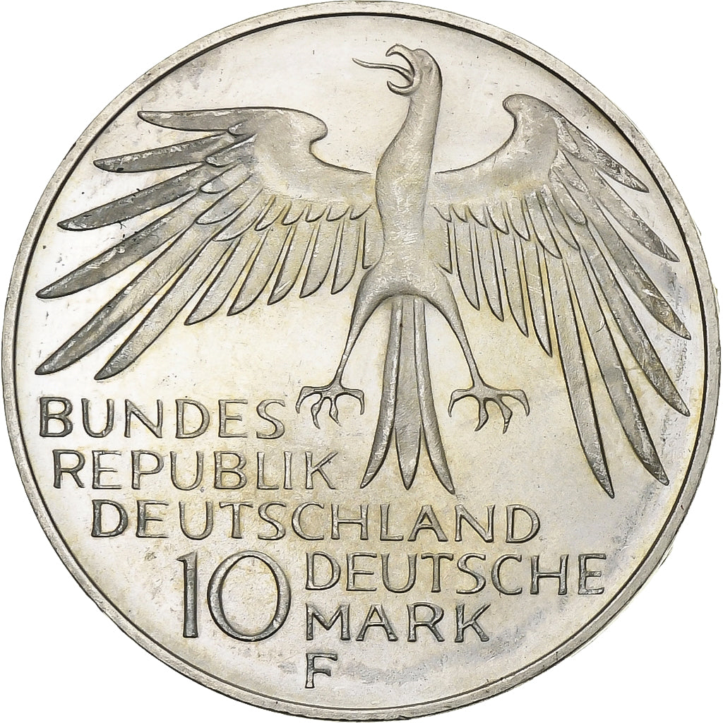 Coin, GERMANY - FEDERAL REPUBLIC, 10 Mark, 1972, Stuttgart, MS(60-62), Silver