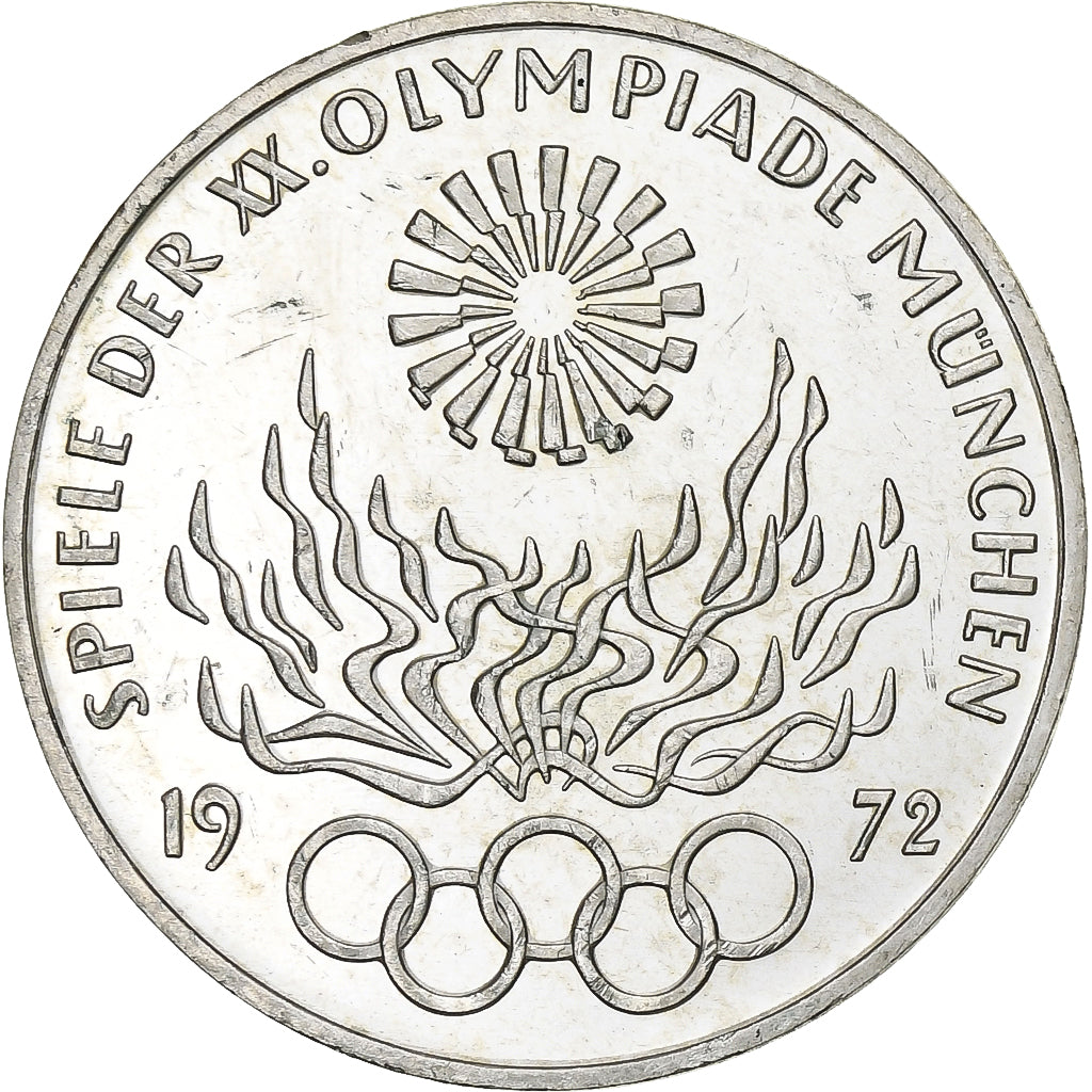 Moneta, GERMANIA - REPUBBLICA FEDERALE, 10 Mark, 1972, Karlsruhe, SPL, Argento