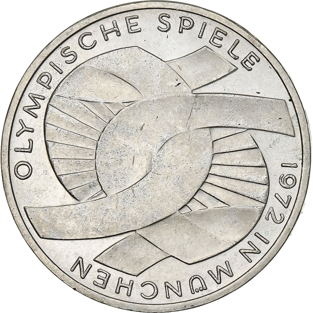 Coin, GERMANY - FEDERAL REPUBLIC, 10 Mark, 1972, Stuttgart, AU(55-58), Silver