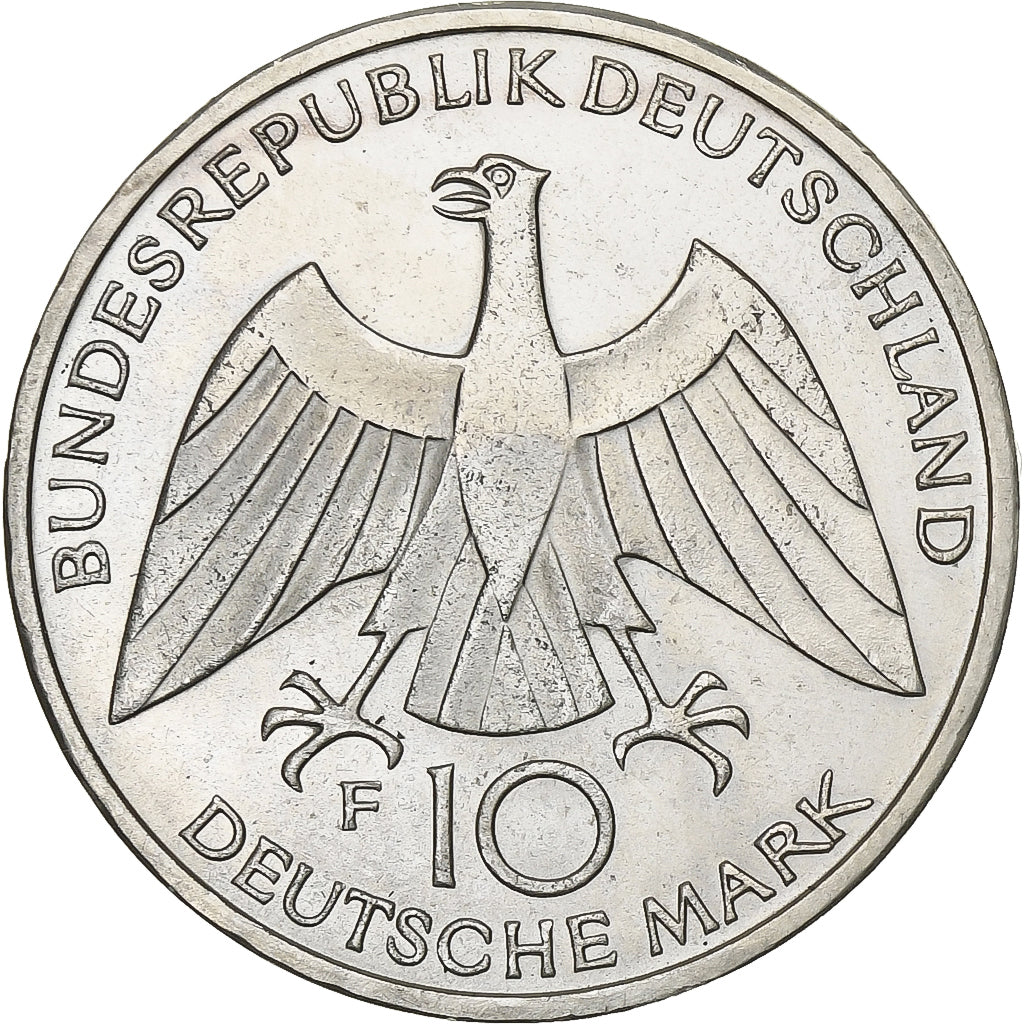 Coin, GERMANY - FEDERAL REPUBLIC, 10 Mark, 1972, Stuttgart, AU(55-58), Silver